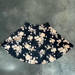 NWT Pact Organic Cotton Blend Floral Fit Flare Full A-Line Floral Swing Skirt LG